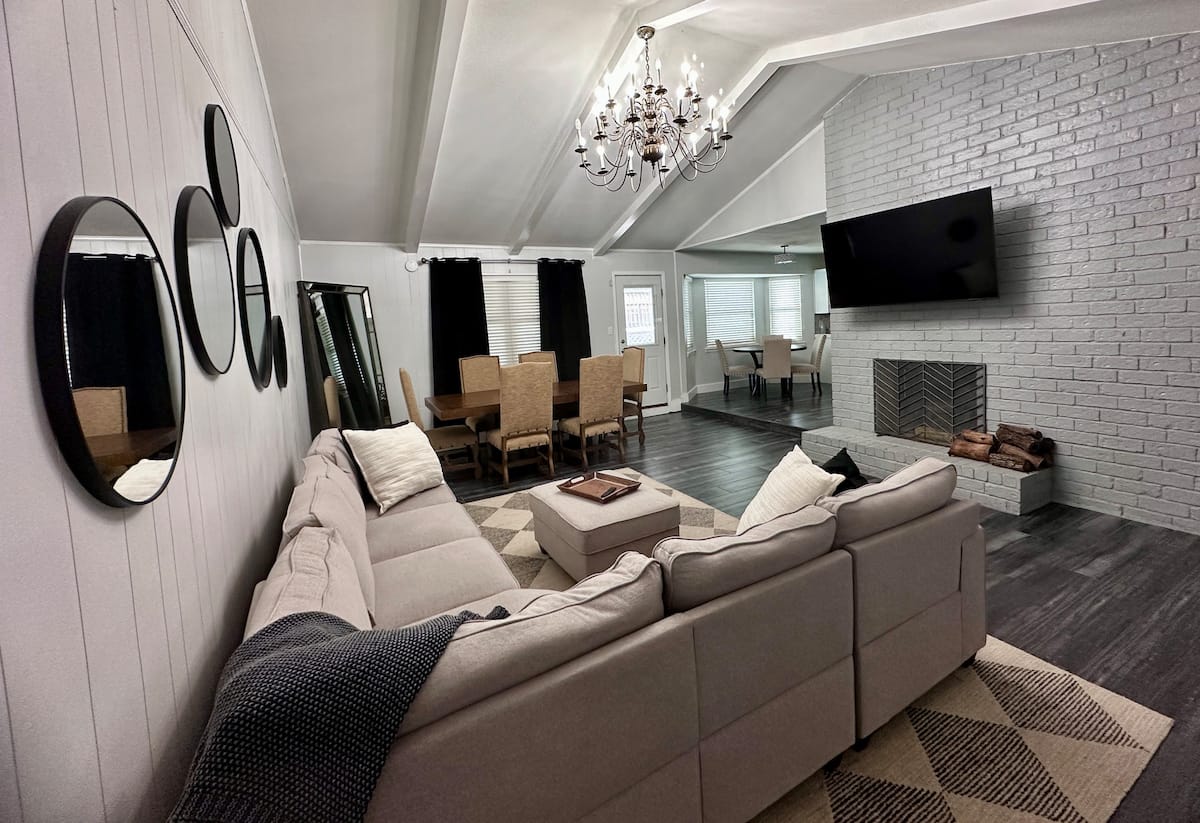 Bright modern living space at a Cross the Ts property